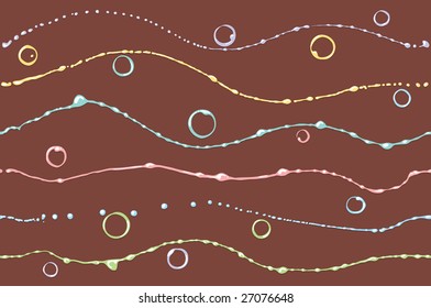 Vector multicolored splash in the form of fantasy lines