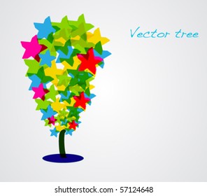 Vector multicolored tree.