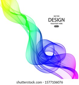 Vector multicolored vortex wave. Colorful abstract background.