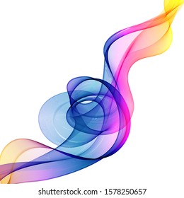 Vector multicolored vortex wave. Colorful abstract wave background.
