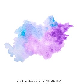 Vector multicolored watercolor splash texture blots background isolated. Grunge hand drawn blob, spot and droplets. Watercolour splatter stain effects. Spring, summer, winter colors drips abstract.