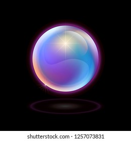 Vector multicoloured gradients sphere. Vibrant color palettes.