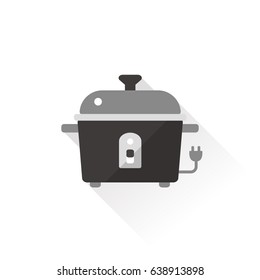 vector multicooker, rice electric cooker / isolated on white