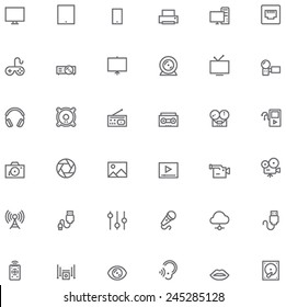 Vector multimedia icon set