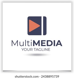 Vector multimedia logo design template