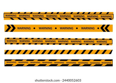 vector multiple police lines, danger warning lines