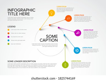 Vector multipurpose Infographic template with droplet pointers