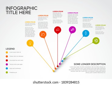 Vector multipurpose Infographic template with droplet pointers