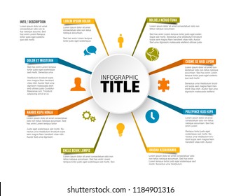 Vector multipurpose Infographic template with eight elements