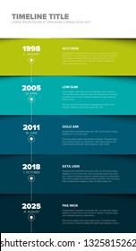 Vector multipurpose Infographic timeline template made from six  blue green color content blocks