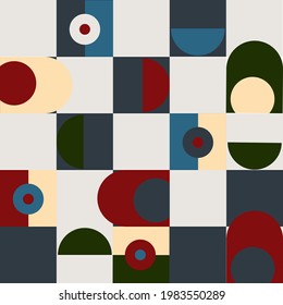 Vector multycolor background in Scandinavian style 