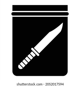 Vector Murder Knife Glyph Icon Design
