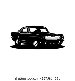 vector muscle sports car silhouette