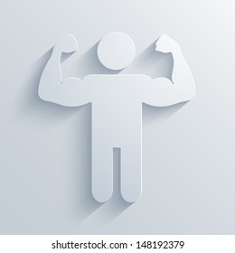 Vector Muscled Body background. Eps10