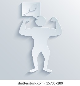 Vector Muscled Body background. Eps10