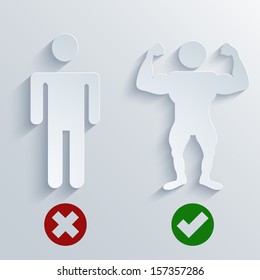 Vector Muscled Body background. Eps10