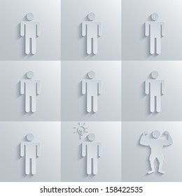 Vector Muscled Body background. Eps10