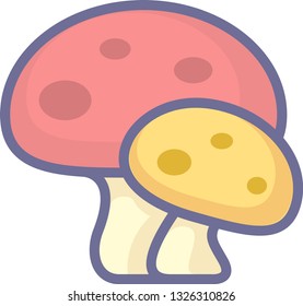 A Vector Mushroom Icon Design Element