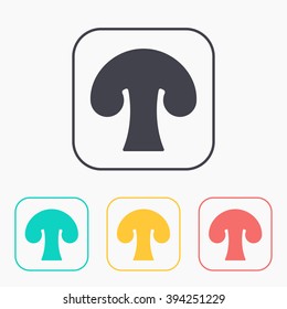Vector mushroom icon. Eps10 