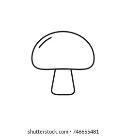 Vector mushroom icon. Farm vegetables element. Premium quality graphic design. Signs, outline symbols collection, simple thin line icon for websites, web design, info graphics icon on white background