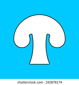 Vector mushroom icon. Food icon. Eps10