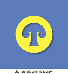 Vector mushroom icon. Food icon. Eps10