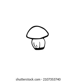 Vector mushroom illustration. Doodle nature.