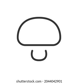 Vector mushroom line icon. Symbol in trendy outline style. Vector illustration isolated on a white background. 