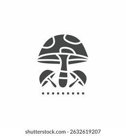 Vector. Mushroom symbol. Icon symbol design template.