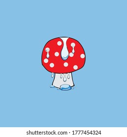 el vector de hongos y agua. bueno para fondo, ilustración, etc