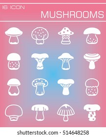 Vector Mushrooms icon set