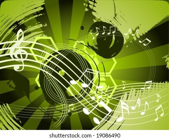 Vector Music abstract background