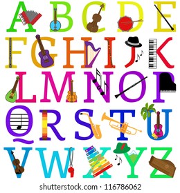 Vector Music Alphabet Set - More in Portfolio