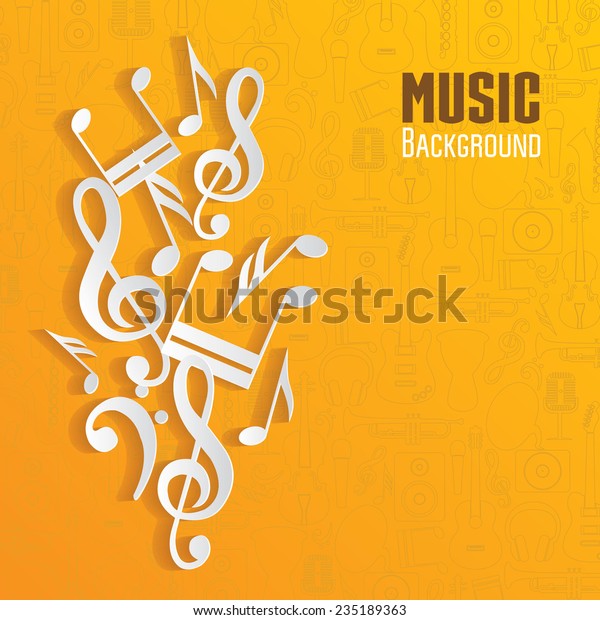 Fondo musical vectorial.