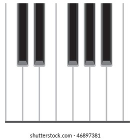 vector music background with piano keys