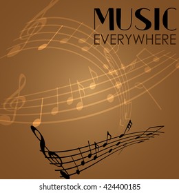 Vector of music background symbol or icon, music poster, music illustration