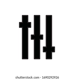 Vector music button icon with white background