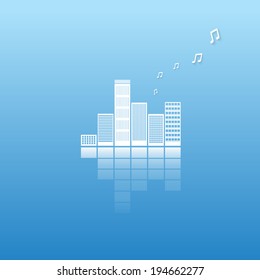 vector of music city concept illustrator EPS 10