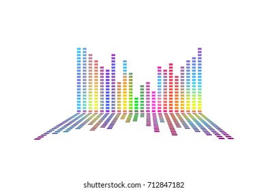 Vector of music colorful  music equalizer or sound waves .elements  for your design.