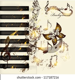 Vector music conceptual background