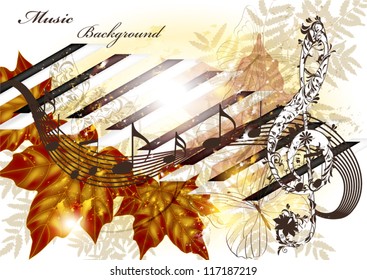 Vector music conceptual background