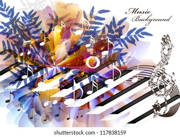 Vector music conceptual background