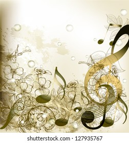 Vector music conceptual background
