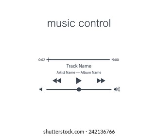 Vector music control panel