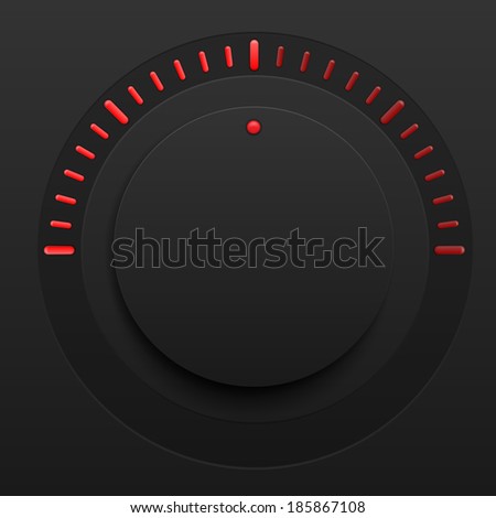 Vector music control volume knob with plastic