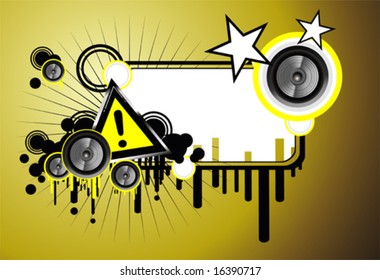 Vector Music Danger fantasy frame background