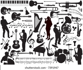 Vector music elements.