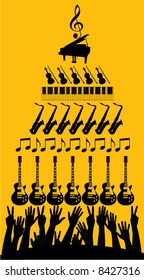Vector music elements.