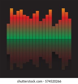 Vector Music Equalizer. Vector Illustration.