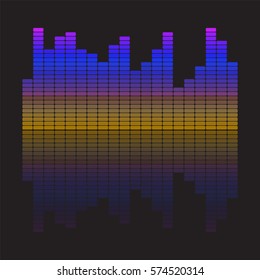 Vector Music Equalizer. Vector Illustration.